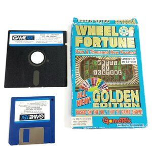 Wheel of Fortune Golden Edition 1989 GAMETEK Windows PC Game 5.25” & 3.5” Disks